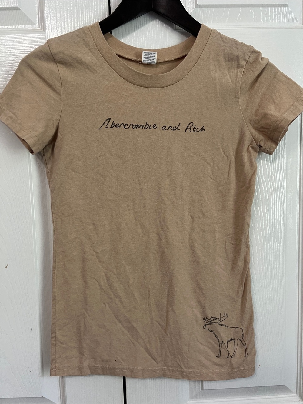 Abercrombie & Fitch Tan Logo Tee